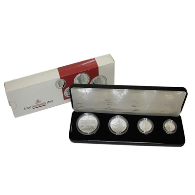 1988 Masterpieces in Silver Four Coin Collection